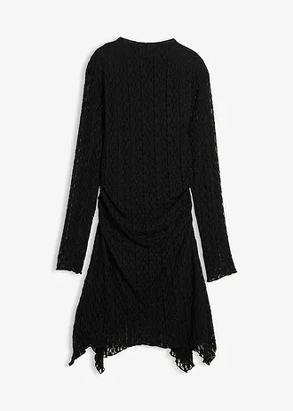 Kanten jurk met puntige onderrand
