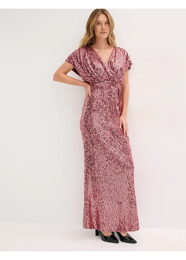 Paillettenjurk, Kleur: donkerroze