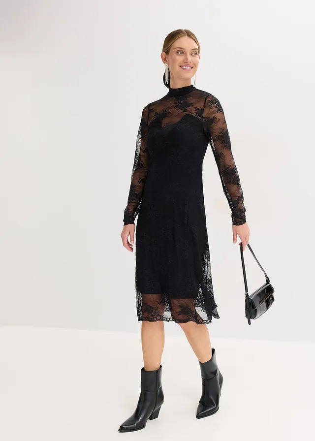 Robe à dentelle, Couleur: noir