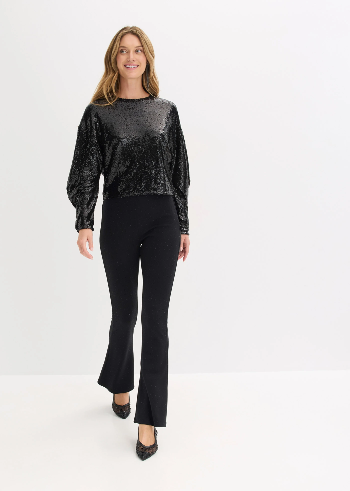 Legging kényelmes Punto di Roma anyagból • fekete • bonprix áruház