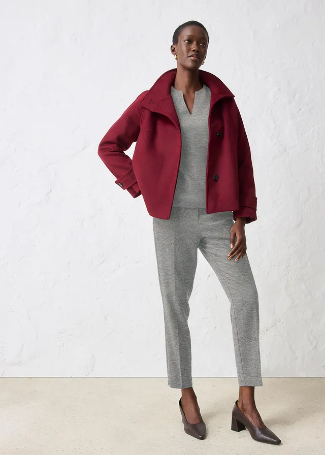 Tunique avec laine, Couleur: gris chiné