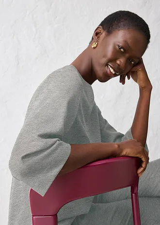 Tunika s vlnou • šedý melír • bonprix obchod