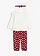 Set bestaande uit een longshirt, legging en hoofdband van puur biologisch katoen (3-dlg. set), Kleur: granaatappel-wolwit