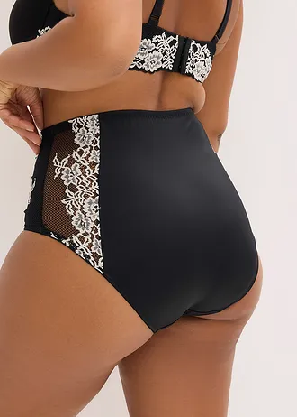 Figi shape, silny stopień modelowania sylwetki, kolor: czarny + biel wełny