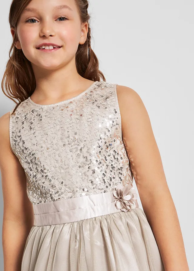Feestelijke meisjes jurk • zilverkleur • product-page.page-title-suffix