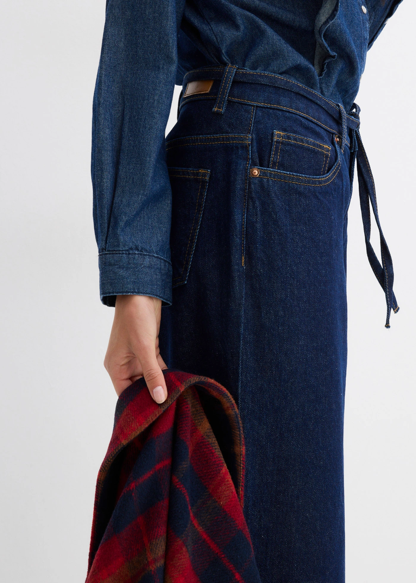 Wide leg jeans met mid waist • donkerblauw denim • bonprix online shop