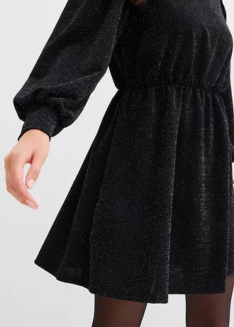 Lesklé šaty z pevnej kvality Interlock • čierna • obchod bonprix