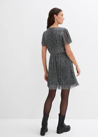 Korte glanzende jurk • zilverkleur • bonprix online shop