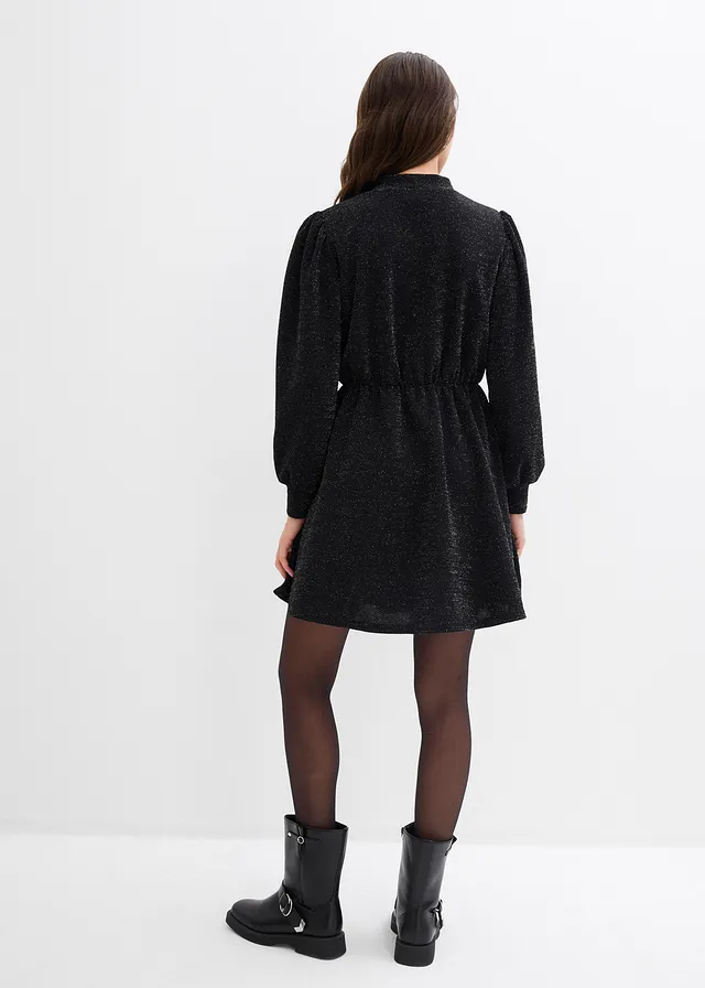 Robe brillante en jersey interlock épais • noir • product-page.page-title-suffix