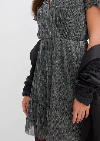 Rochie scurtă, strălucitoare • argintiu • magazin bonprix