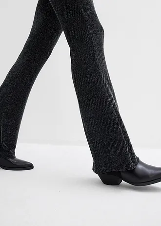 Colanți evazați cu sclipici • negru • magazin bonprix