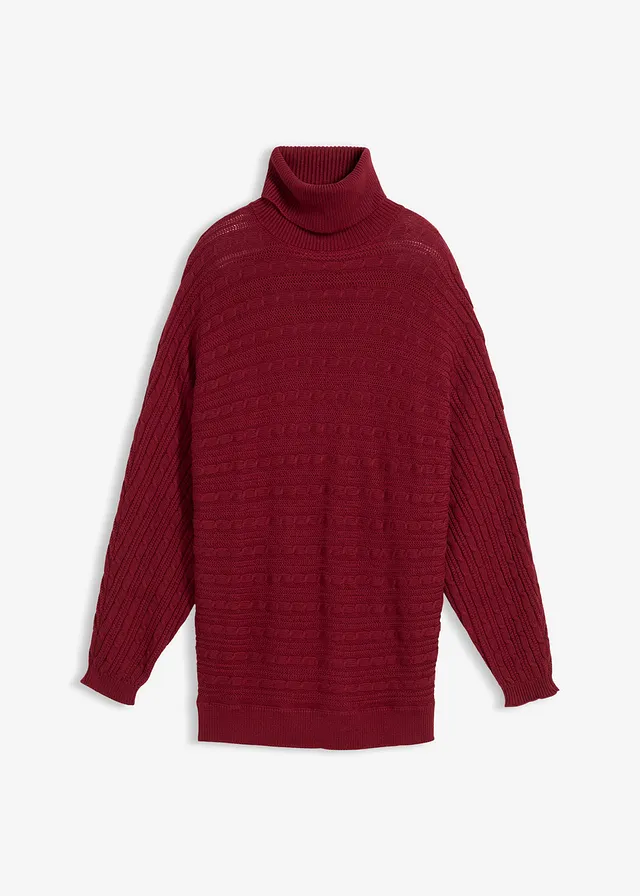 Trui met merinowol • pruimrood • bonprix online shop