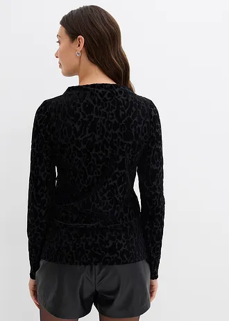 T-shirt manches longues en jersey • noir • Boutique bonprix