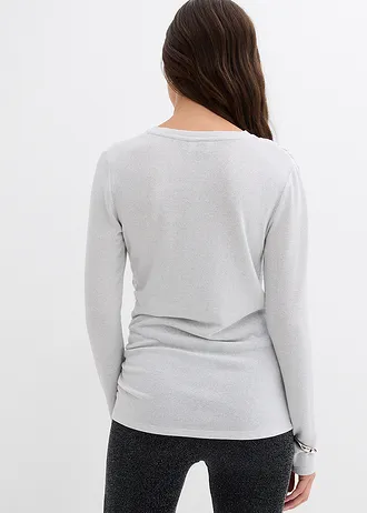 Longsleeve met rimpels • zilverkleur • bonprix online shop
