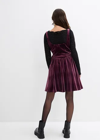 Robe à corsage en velours • bordeaux • Boutique bonprix