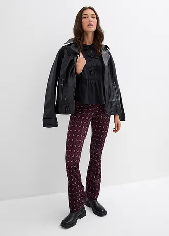 Blouse met lussen • zwart • bonprix online shop