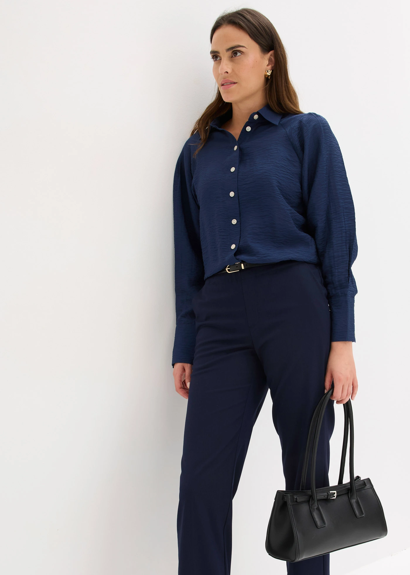 Košilová halenka • tmavě modrá • bonprix obchod