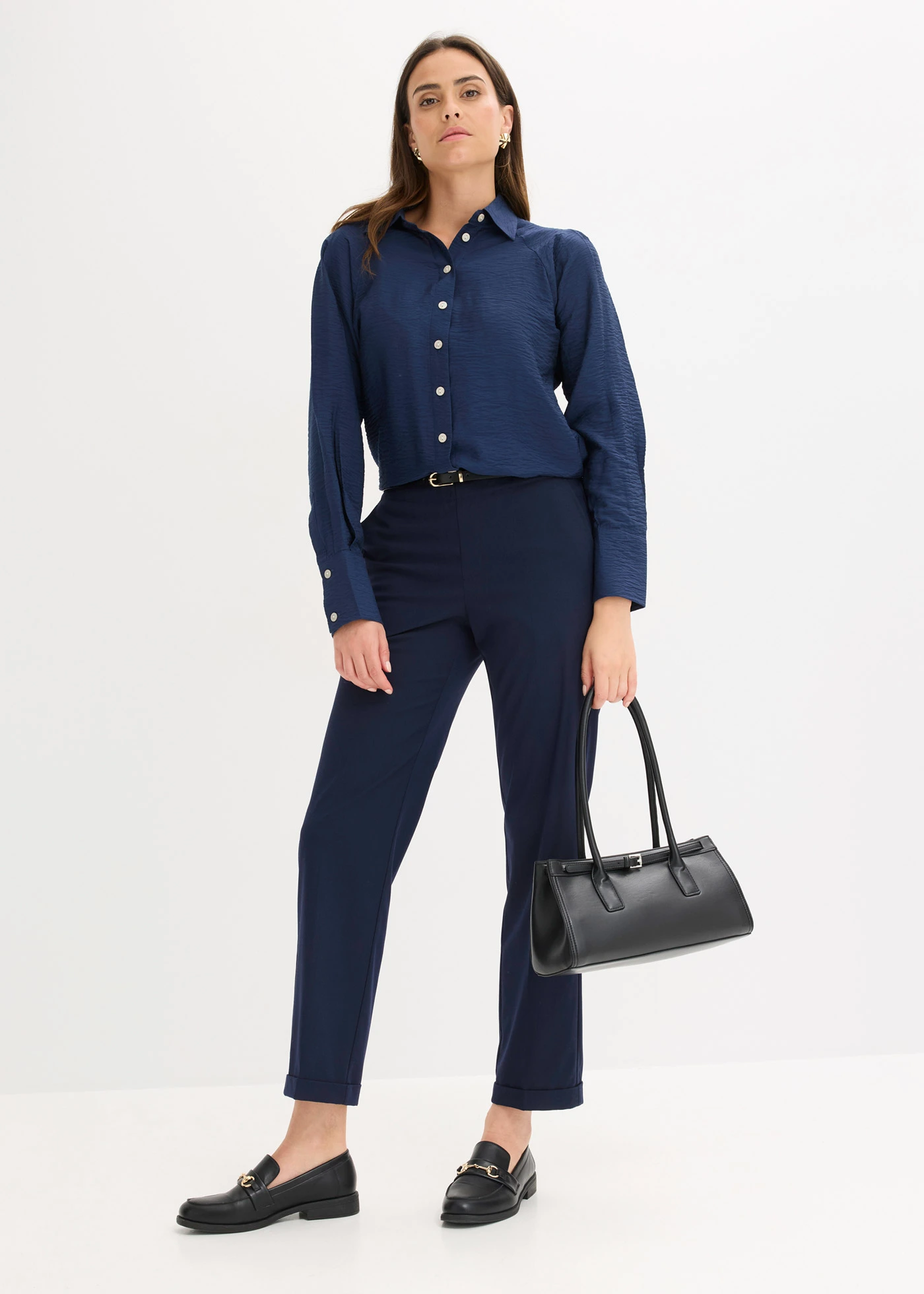 Košilová halenka • tmavě modrá • bonprix obchod