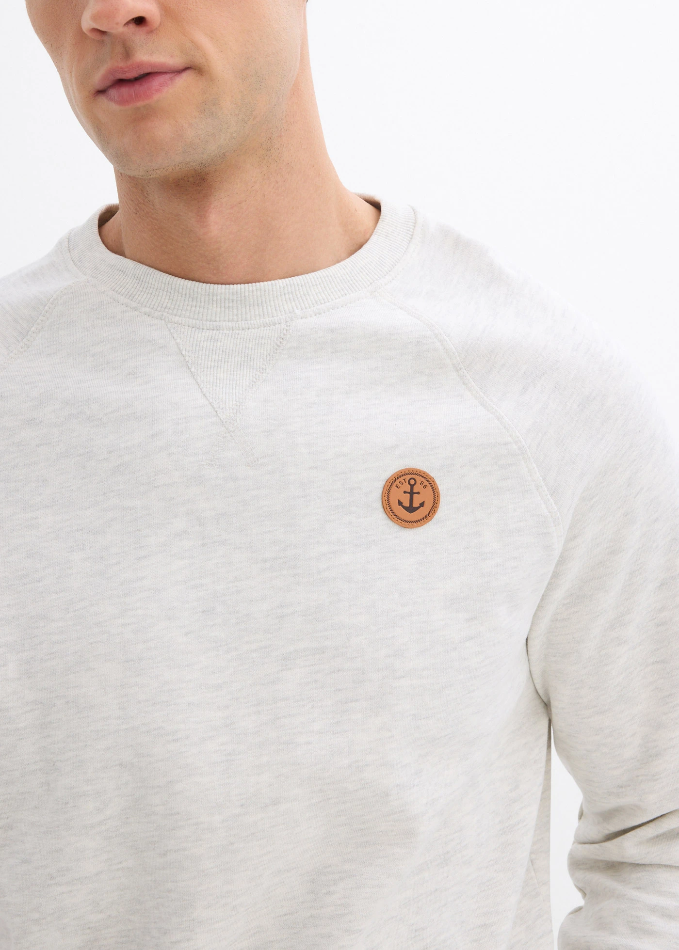 Mikina (2 ks v balení) • indigo melír + přírodní melír • bonprix obchod