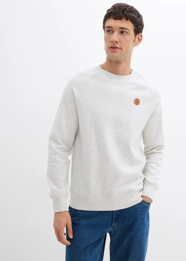 Sweater (set van 2), Kleur: indigo gemêleerd+ecru gemêleerd