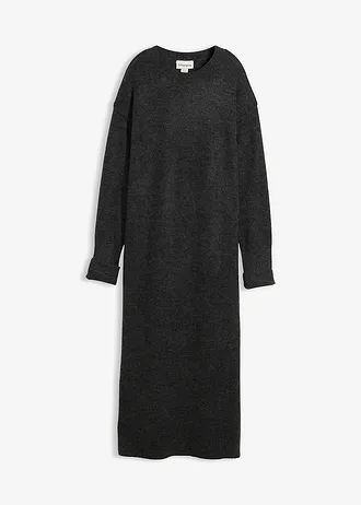Robe pull midi, Couleur: anthracite chiné