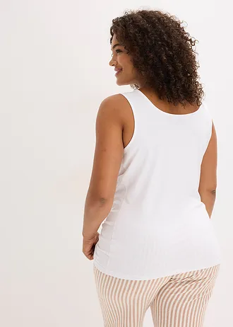 Spodní košilka s organickou bavlnou a krajkou (2 ks v balení), barva: černá + bílá