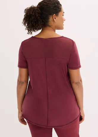 Ultrasoft outdoor shirt met mesh-inzetstuk, sneldrogend, Kleur: bessen