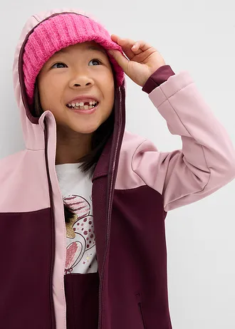 Parka thermique en softshell déperlant • rose cendré + bordeaux • Boutique bonprix