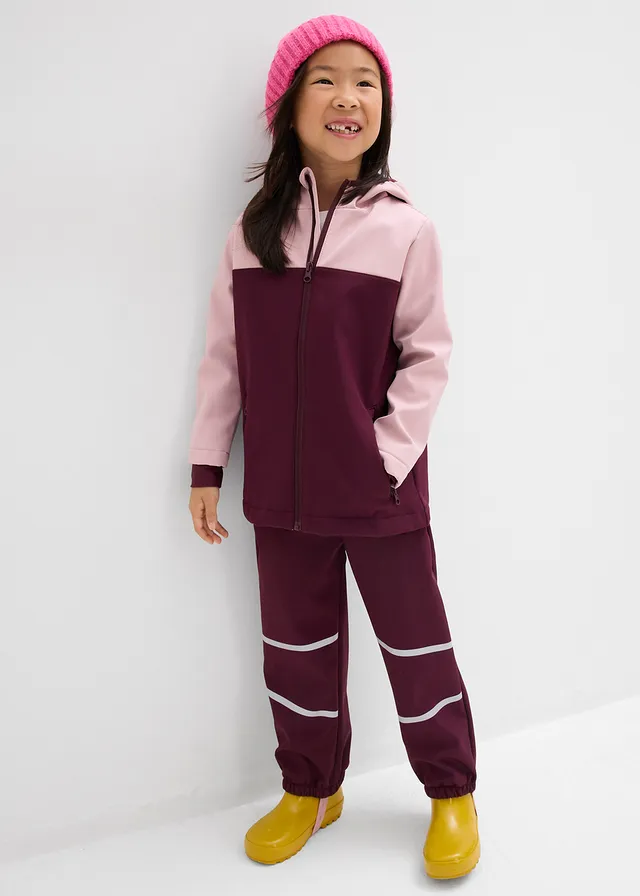 Parka thermique en softshell déperlant • rose cendré + bordeaux • product-page.page-title-suffix