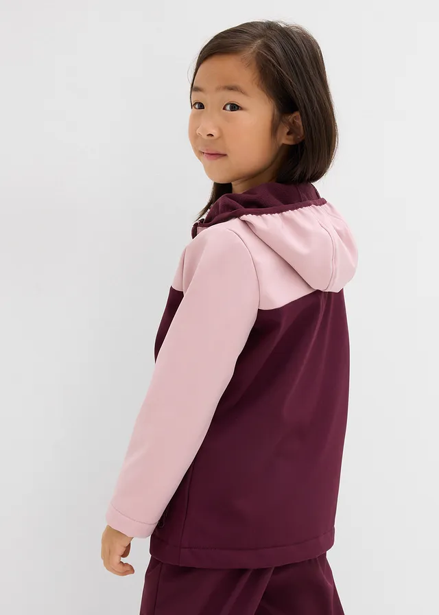 Parka thermique en softshell déperlant • rose cendré + bordeaux • product-page.page-title-suffix