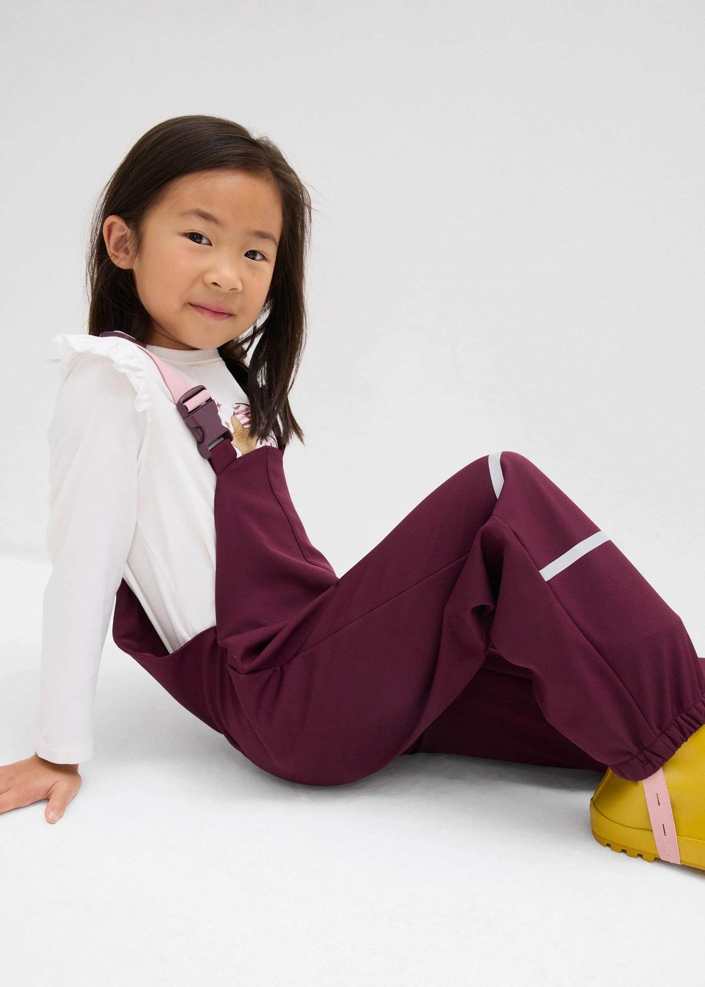 Voděodolné softshellové termo kalhoty s laclem do deště • vínovo-popelavě růžová • bonprix obchod