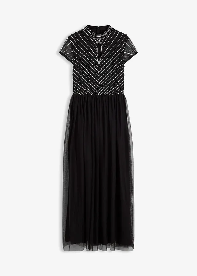 Robe longue avec haut brodé de perles