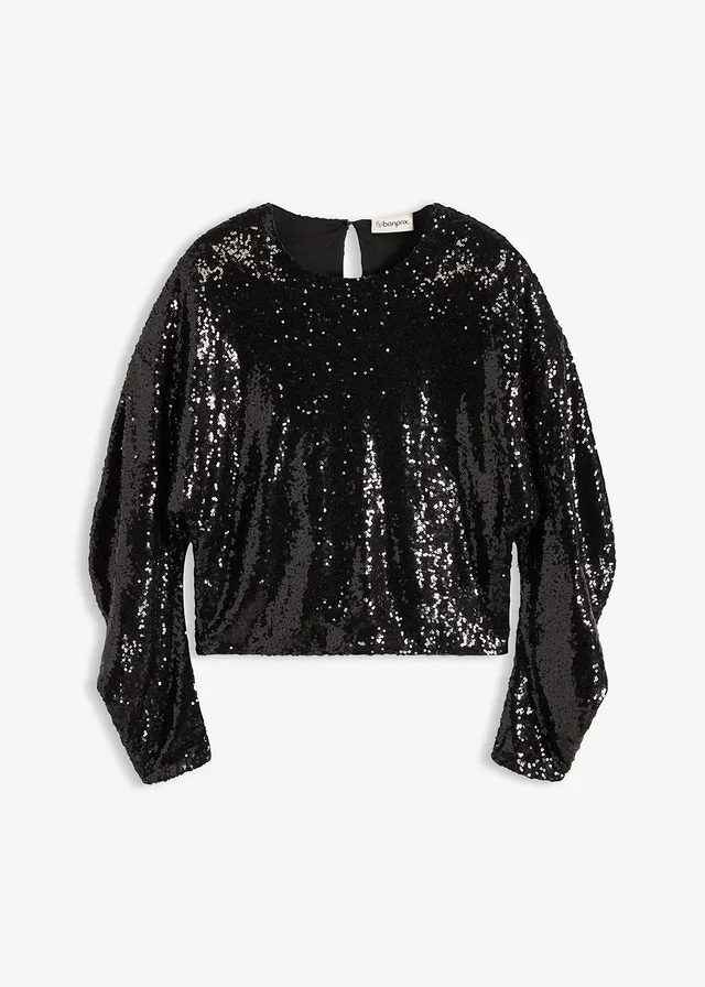 T-shirt manches longues à sequins