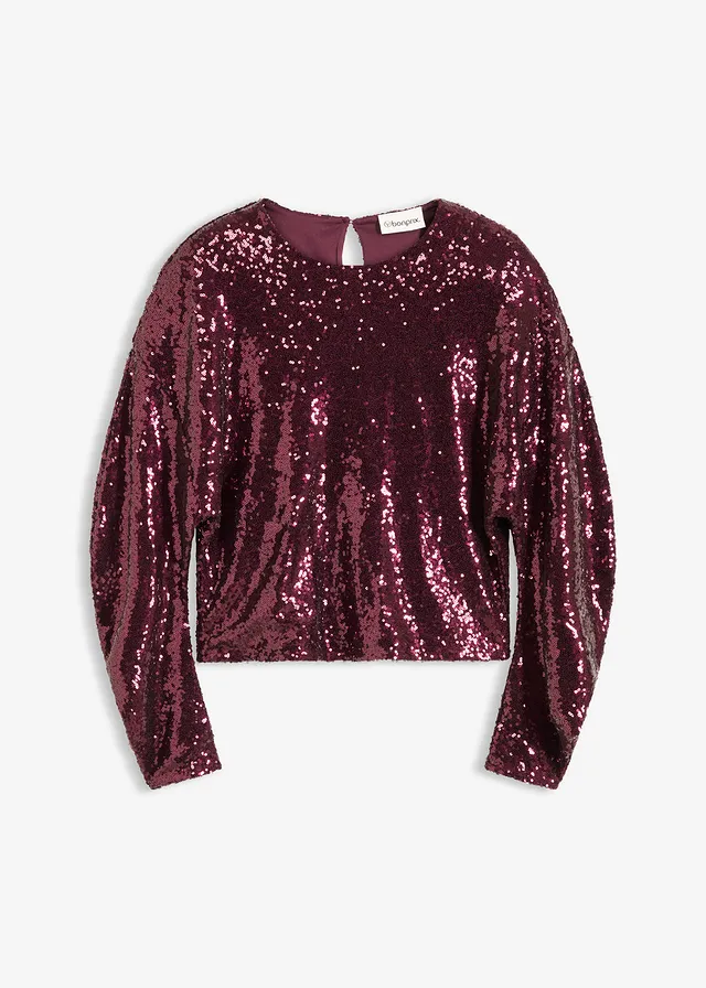 T-shirt manches longues à sequins