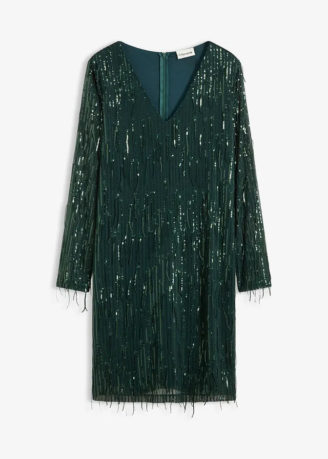 Robe à sequins et franges