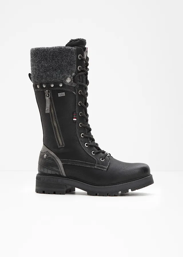 Ghete Mustang cu șiret • negru • magazin bonprix