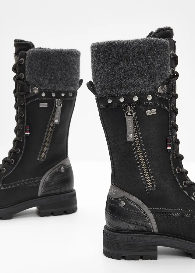 Bottes à lacets Mustang • noir • product-page.page-title-suffix