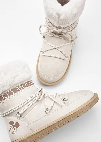 Botki sznurowane Myszka Miki • beżowy • sklep bonprix