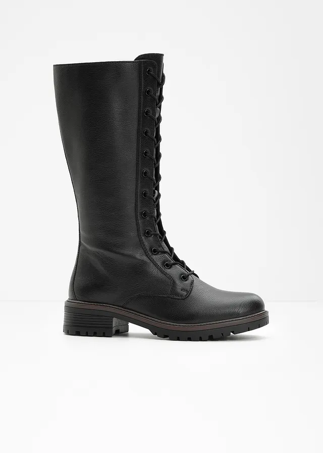 Bottes à lacets • noir • Boutique bonprix
