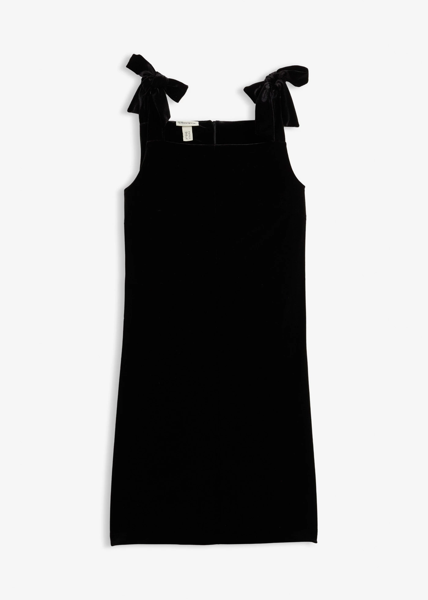 Mini ruha puha bársonyból • fekete • bonprix áruház