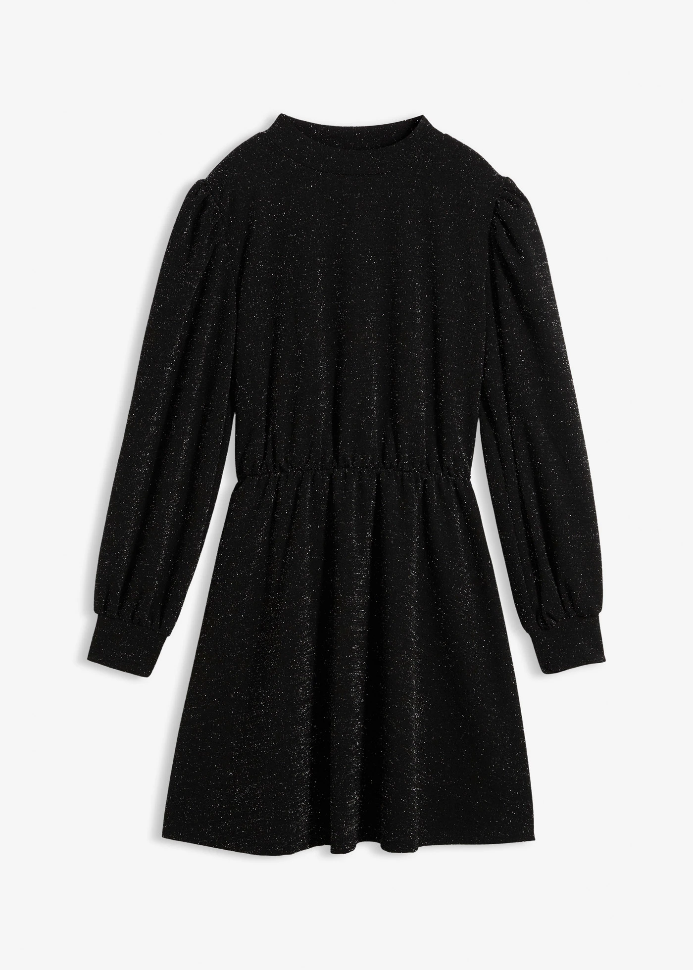 Glitterjurk van stevige interlockkwaliteit • zwart • bonprix online shop