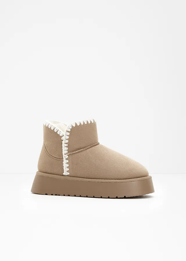 Plateau boots, Kleur: lichtkaki