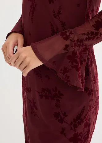 Rochie mini cu mesh • roșu arțar • magazin bonprix