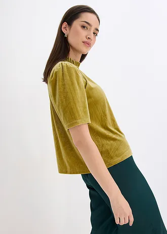 Fluwelen shirt • goudkleur • bonprix online shop