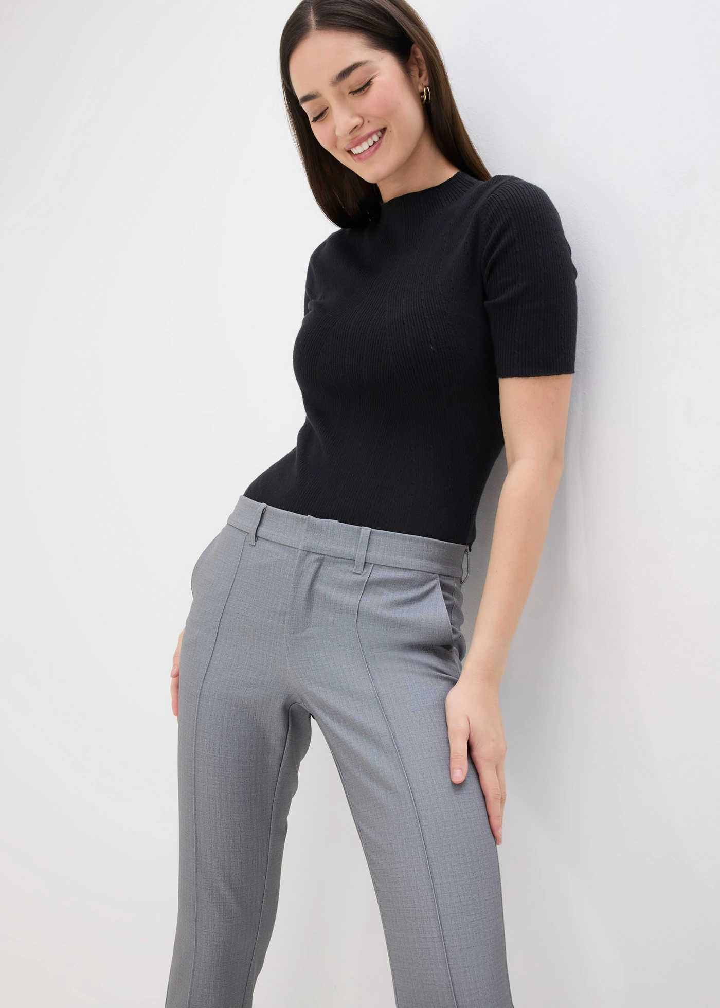 Pantalon • grijs gemêleerd • bonprix online shop