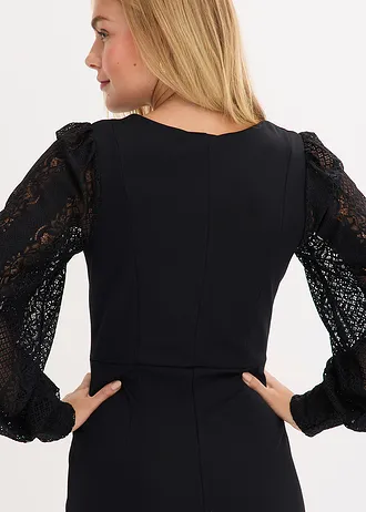 Rochie mini cu decolteu adânc • negru • magazin bonprix