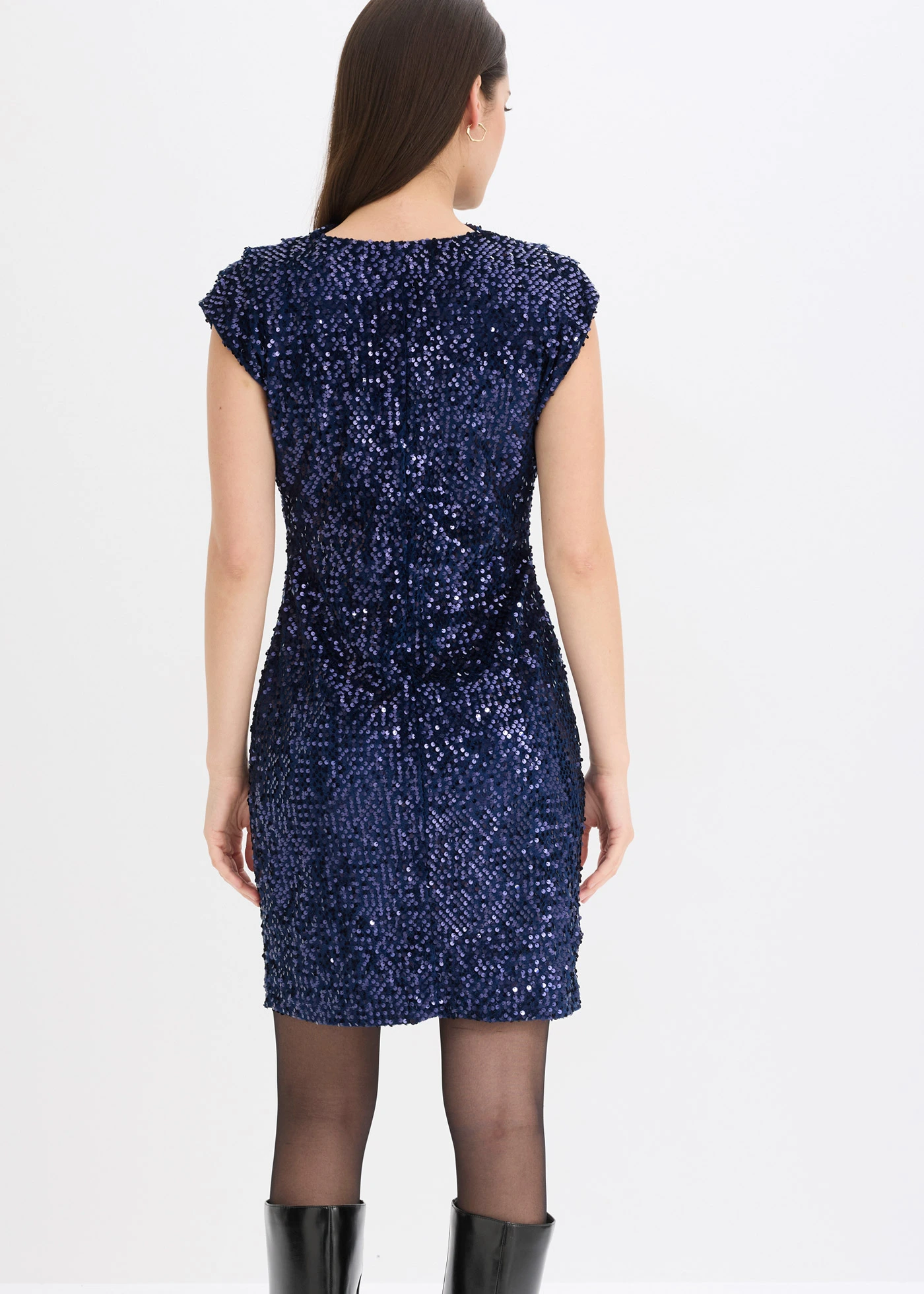 Rochie cu paiete • bleumarin • magazin bonprix