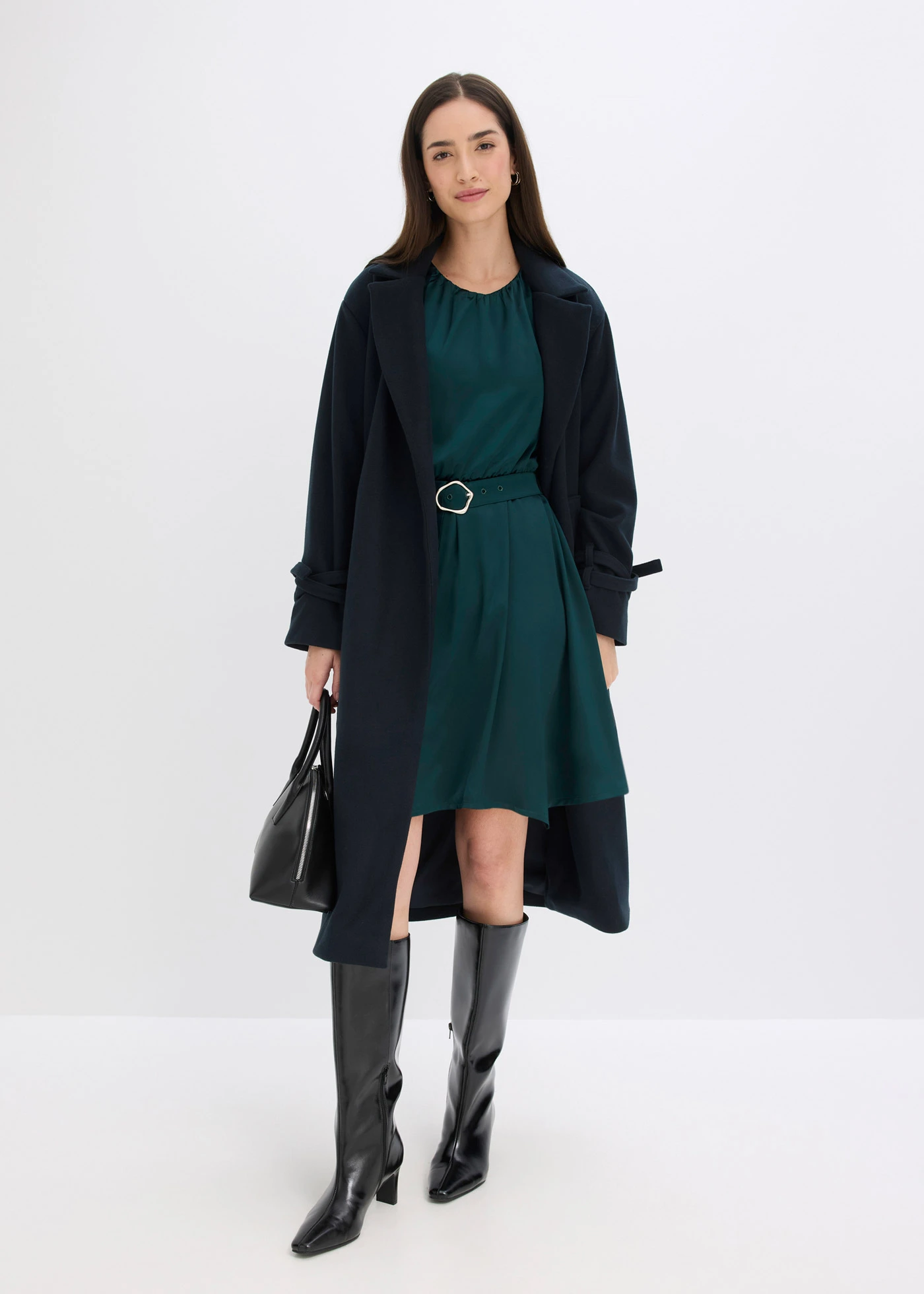 Sukienka mini • ciemnozielony • sklep bonprix