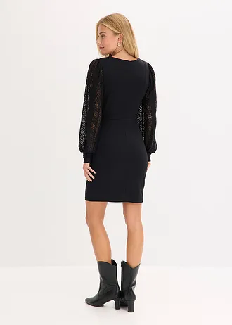 Rochie mini cu decolteu adânc • negru • magazin bonprix