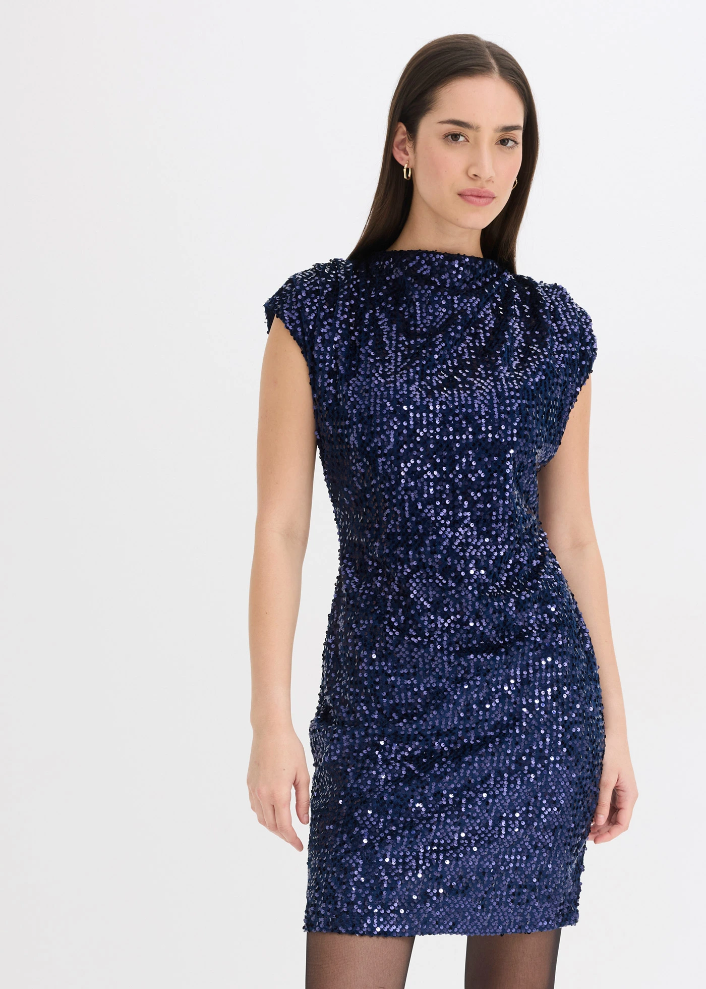 Rochie cu paiete • bleumarin • magazin bonprix